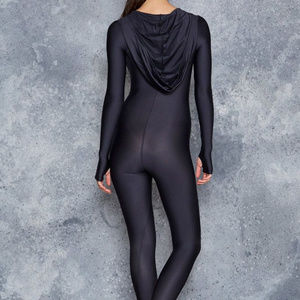 BlackMilk hooded ninja catsuit bodysuit